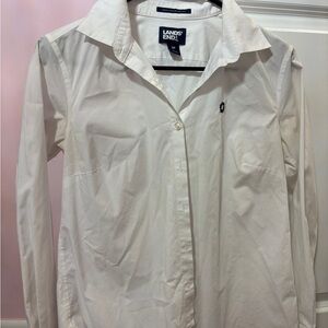 Lands' End Crisp White Collared Shirt
